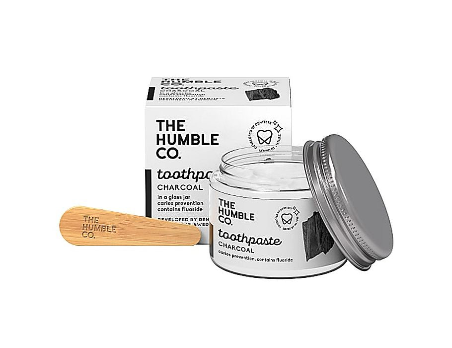 The humble co. tandpasta zero waste - charcoal met fluor - 50ml