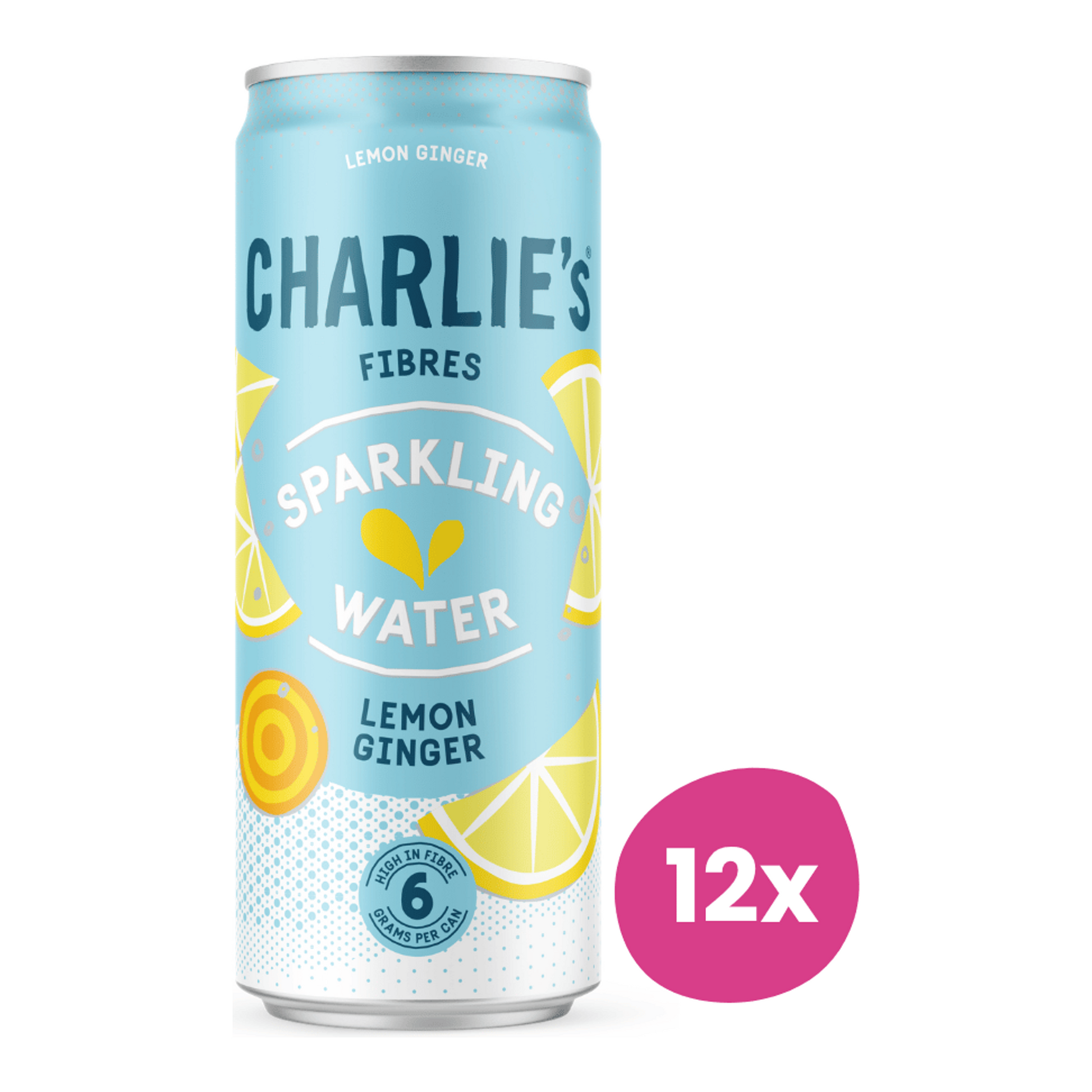 Charlie's Fibers limón jengibre lata (12x 33 cl)