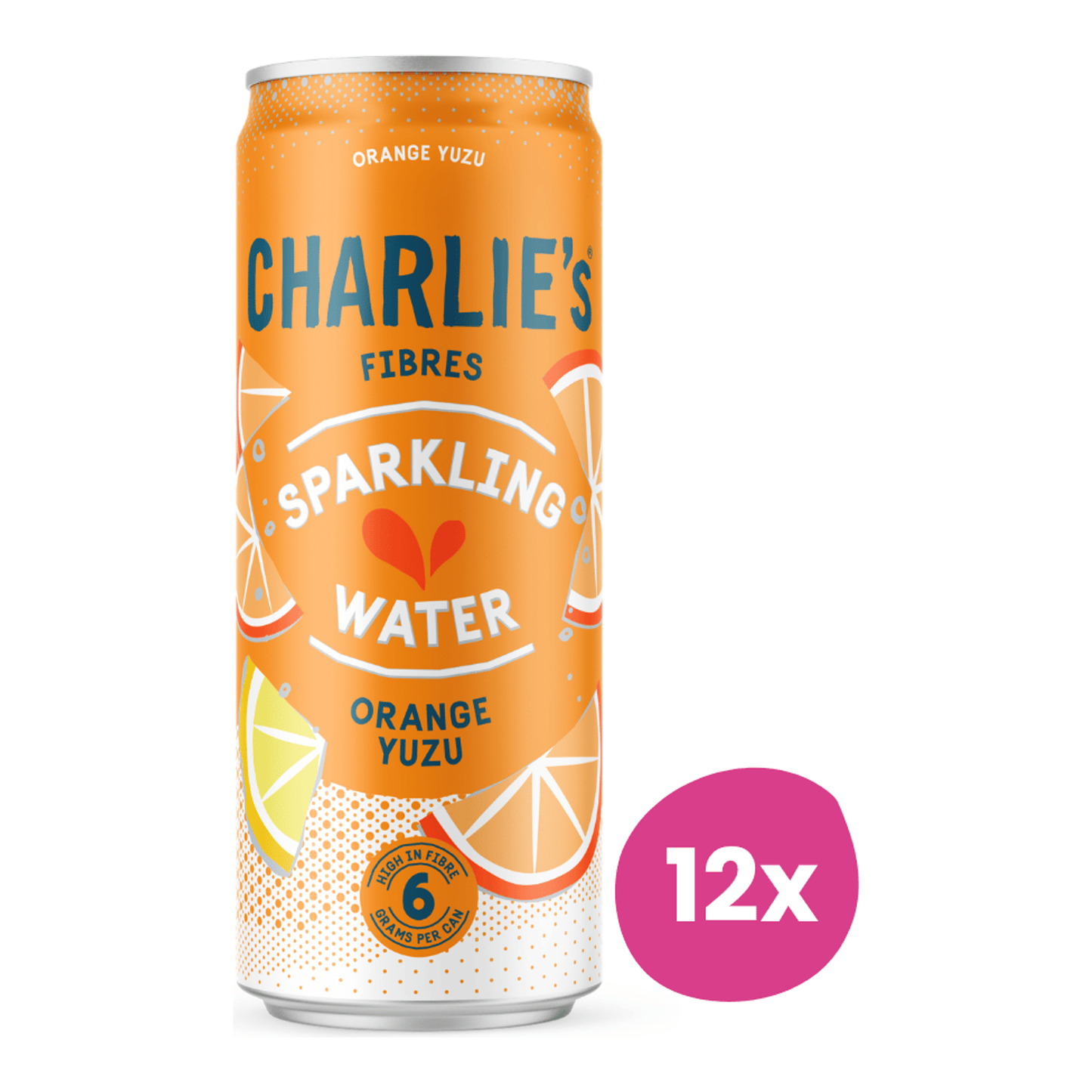 Fibras de Charlie naranja yuzu lata (12x 33 cl)