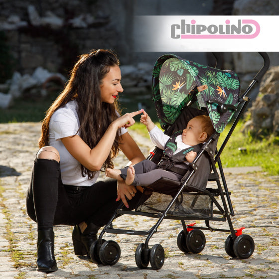 Chipolino amaya opvouwbare plooibuggy reisbuggy linen grijs zwart