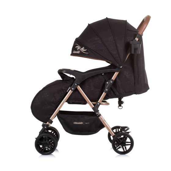 Chipolino abril buggy plegable con cubierta de pie obsidiana negra