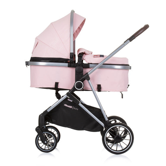 Chipolino aura plegable 3 en 1 cochinillo con bolsa de pañales rosa