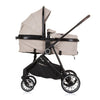 PRAM 3-en-1 plegable de chipolino aura con bolsa de pañales macadamia beige zwart