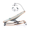 Mecedora plegable de terciopelo chipolino con beige mínimo de aloe beige de aloe móvil