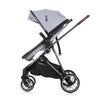 Pramma 3 in 1 pieghevole aura di chipolino con sacca per pannolini grigio nero