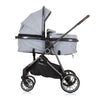 Pramma 3 in 1 pieghevole aura di chipolino con sacca per pannolini grigio nero