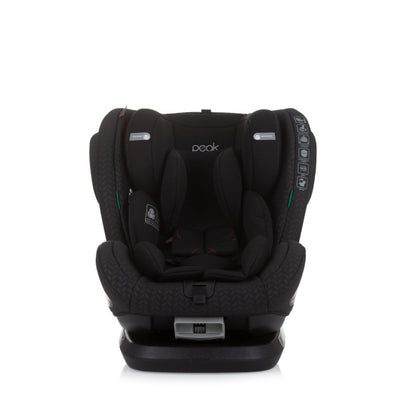 Chipolino peak autostoel i-size 40-150 cm isofix 360° obsidian zwart