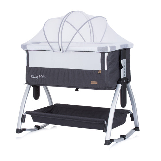 Chipolino baby boss co-dormilador con función de swing mosquito net antracita gris plateado