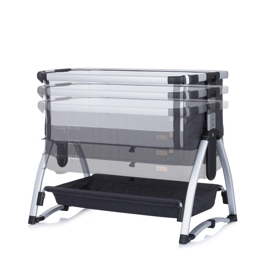 Chipolino baby boss co-dormilador con función de swing mosquito net antracita gris plateado
