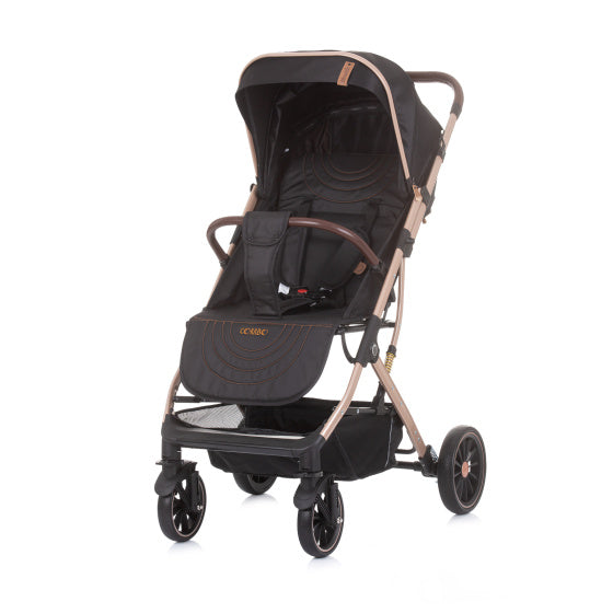 Buggy plegable Combo de chipolino con cubierta de pie Ebony Black Beige