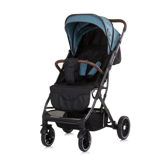 Buggy plegable combo de chipolino con cubierta de pie verde azulado turquesa negra