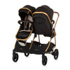 Chipolino Duo Plegable PRAM para 2 Obsidian Gold Black