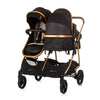 Chipolino Duo Plegable PRAM para 2 Obsidian Gold Black