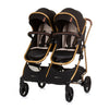 Chipolino Duo Plegable PRAM para 2 Obsidian Gold Black