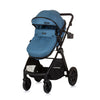 Pramma 3 in 1 pieghevole di armonia chipolino con jeans di jeans blu per pannolini