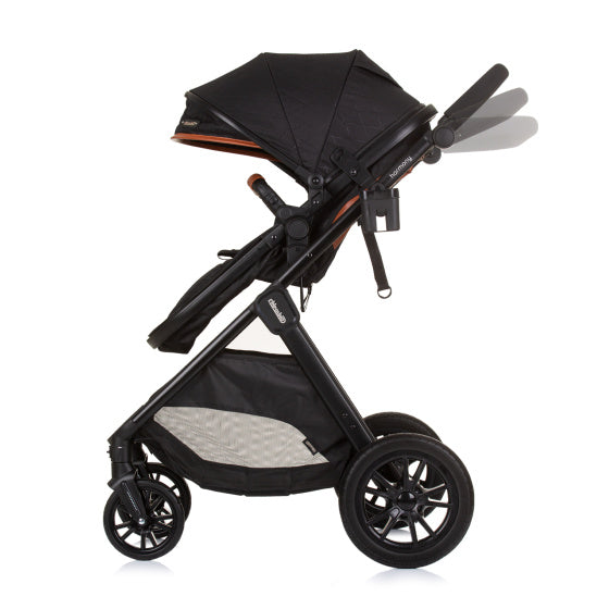 PRAM 3-en-1 plegable de Chipolino Harmony con Bag Obsidian Negro