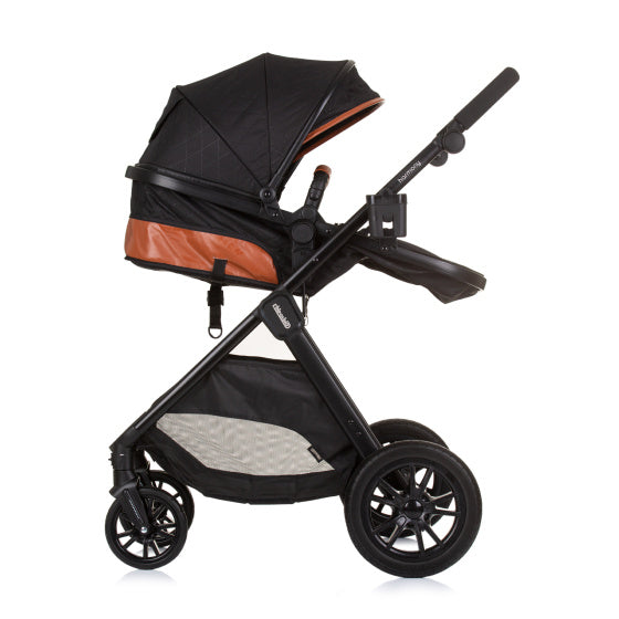 PRAM 3-en-1 plegable de Chipolino Harmony con Bag Obsidian Negro