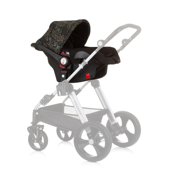 Asiento para automóvil de Chipolino Havana con adaptadores 40-85 CM Group 0+ Hojas de obsidiana Negro
