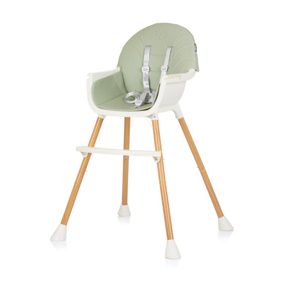 CHIPOLINO RIO RIO 2-IN-1 seggiolone con cuscino di sedile da pranzo Aloe Green White