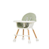 CHIPOLINO RIO RIO 2-IN-1 seggiolone con cuscino di sedile da pranzo Aloe Green White