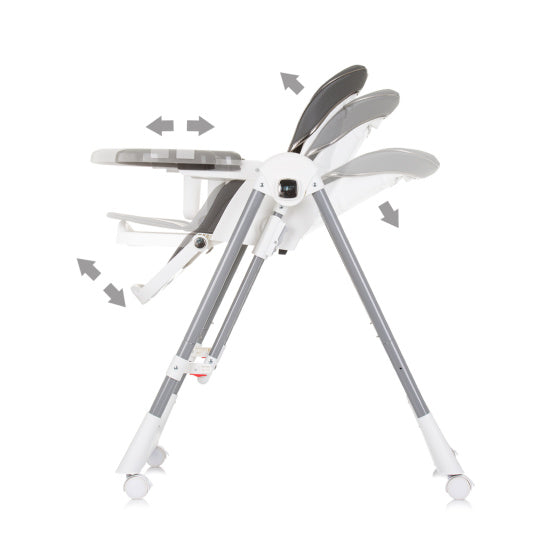 Chipolino milk shake 2-in-1 kinderstoel schommelstoel ash grijs wit