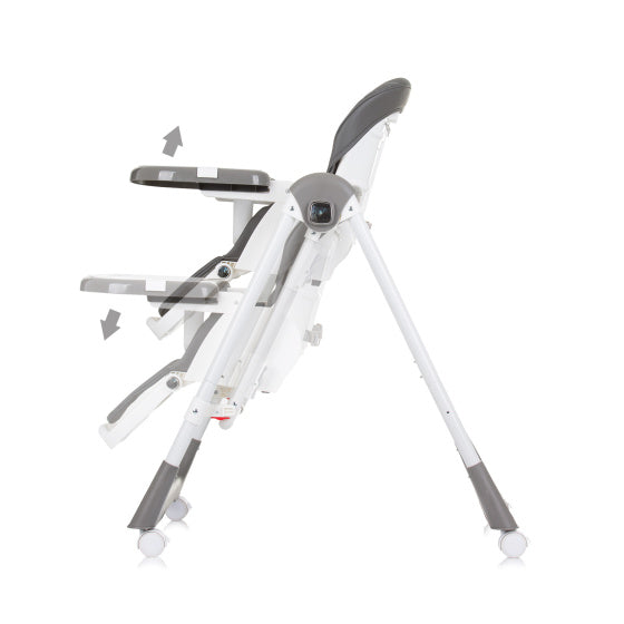 Chipolino milk shake 2-in-1 kinderstoel schommelstoel granite grijs wit