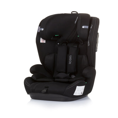 Chipolino icon autostoel i-size 76 -150 cm groep 1, 2 én 3 obsidian zwart