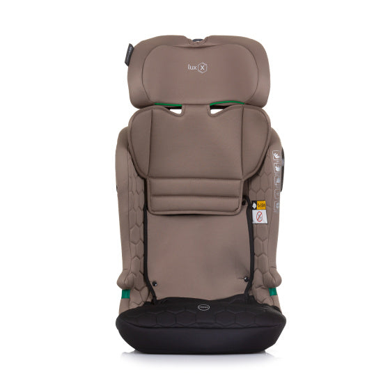 Chipolino lux x asiento de automóvil i-tamaño 76-150 cm isofix macadamia taupe negro