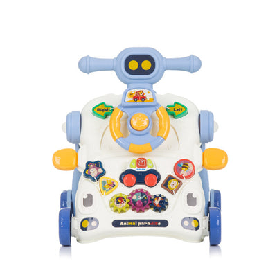 Chipolino car 3-in-1 loopwagen met speelgoedauto muziek blauw