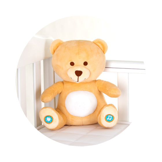 Lampada da notte per bambini chipolino peluche coccola con luce musicale