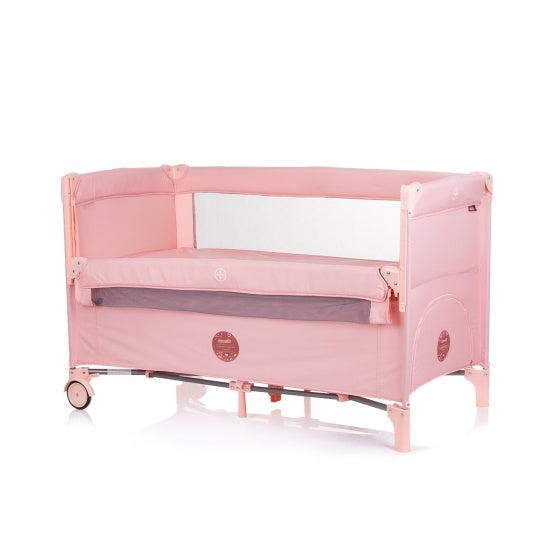 Letto da campo pieghevole chipolino con il lato pieghevole rosa