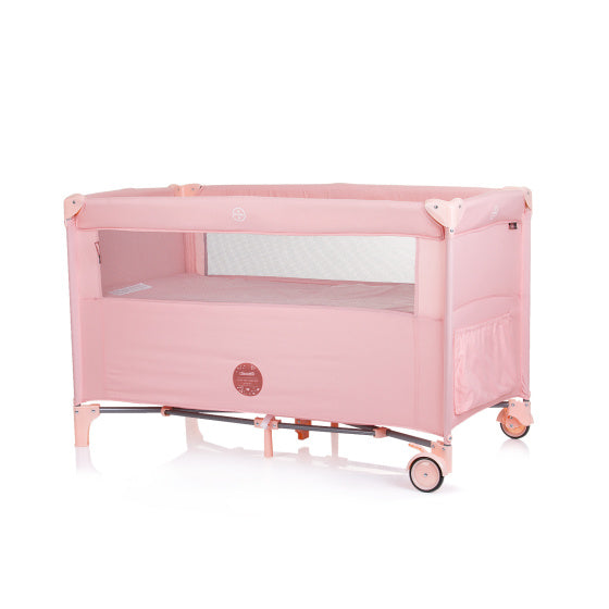 Letto da campo pieghevole chipolino con il lato pieghevole rosa