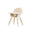 Chipolino rio 2-in-1 kinderstoel met eetblad zitkussen sand wit