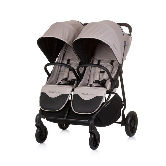 Chipolino Top pieghevole buggy per 2 macadamia beige nero