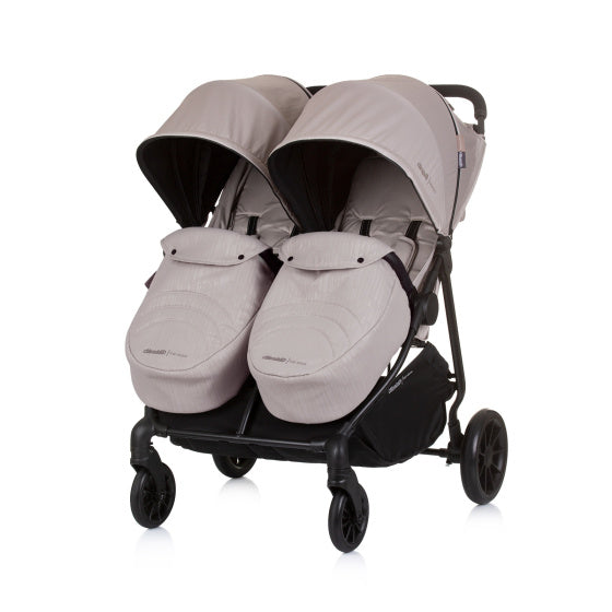Chipolino Top pieghevole buggy per 2 macadamia beige nero