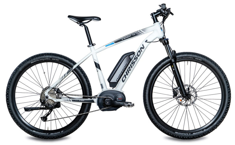 Chrison E-Scheat 27,5 pollici 48 cm uomini 9 V Freno a disco idraulico bianco