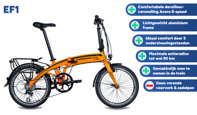 Chrison EF1 20 pollici 32 cm unisex 8v V-Brakes Oranje