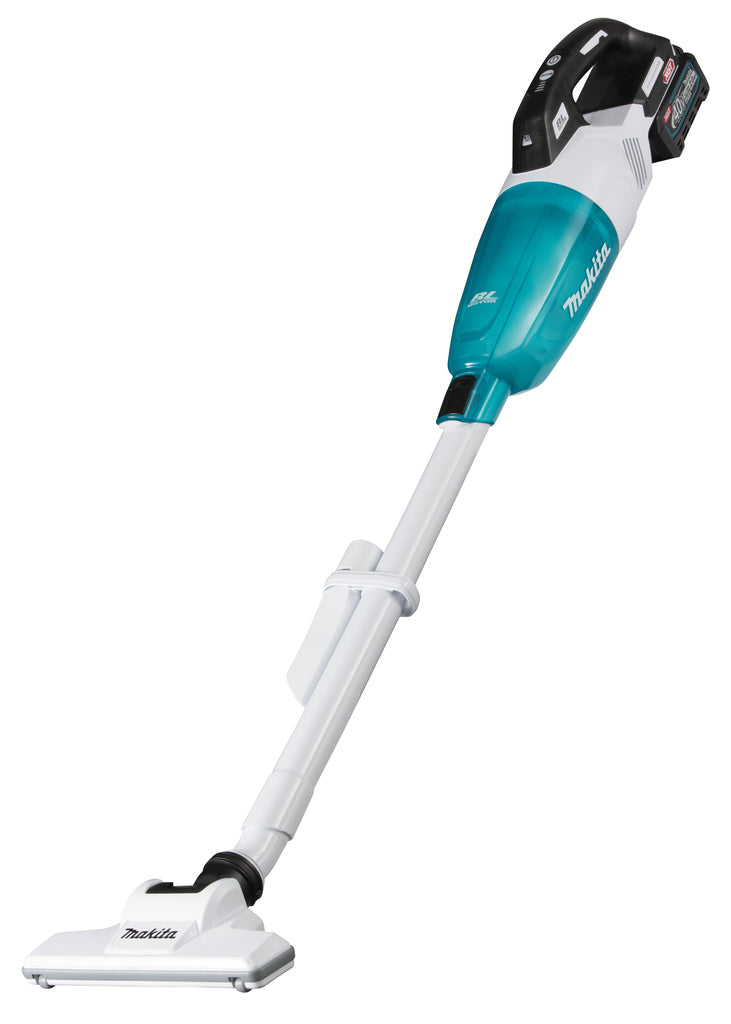 Makitacl001ga221| aspirapolvere bastone | 40 V massimo | versione bianca con capsula trasparente blu | Batteria da 2,0 Ah | 2 pezzi | caricatore | nella scatola