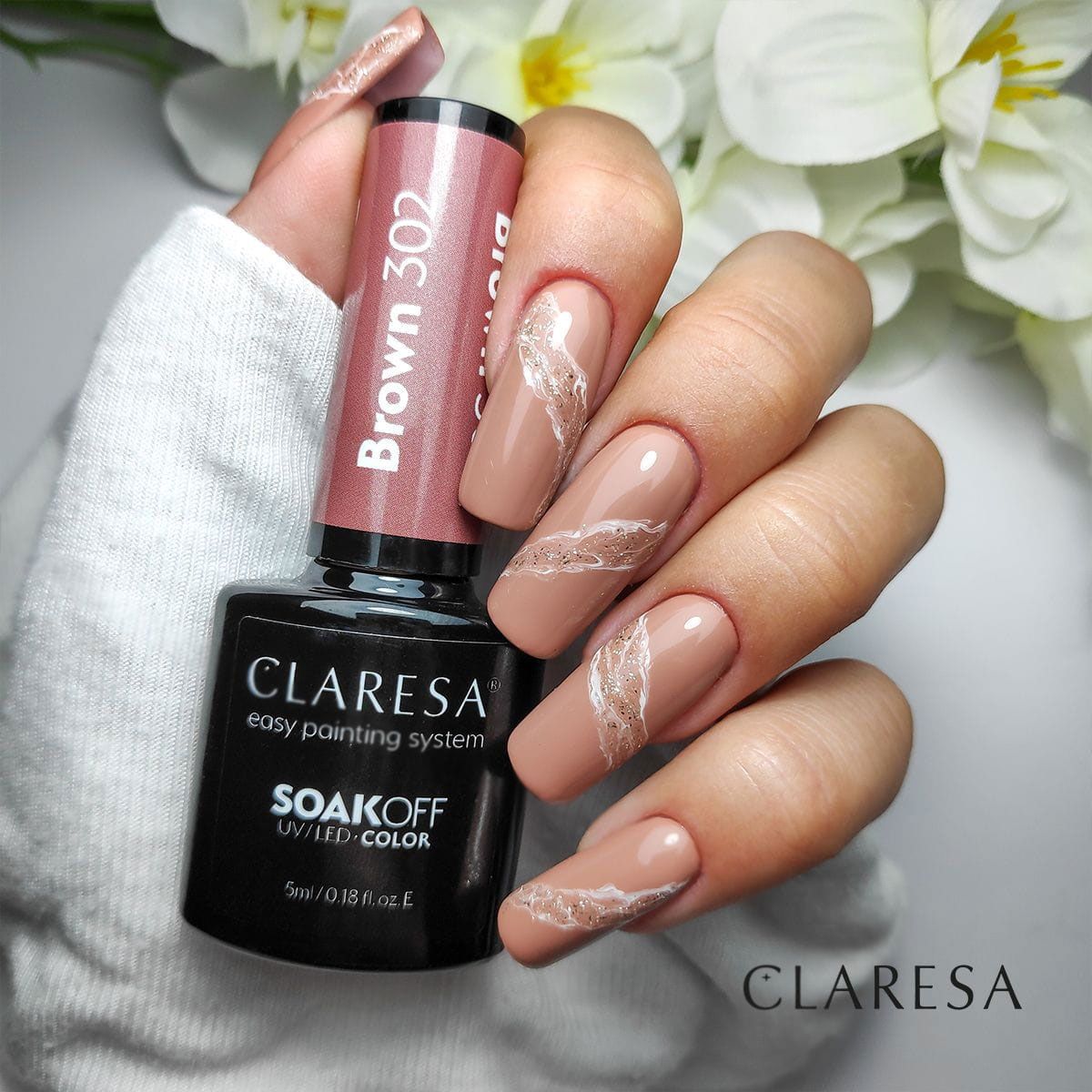 Clarisa Claresa UV ha guidato Gellak 5ml Brown 302 Portami al fiume