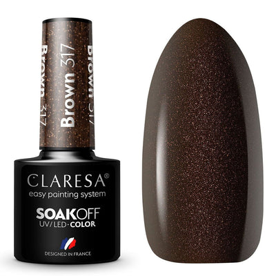 Clarisa Claresa UV ha guidato Gellak 5ml Brown 317 Tendi caldi