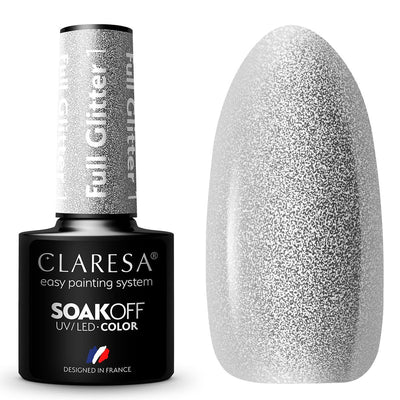 ClareSa Claresa UV LED Gellak 5ml Full glitter 1 argento