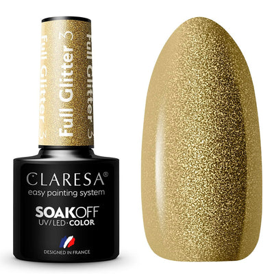 ClareSa Claresa UV LED Gellak 5ml Full glitter 3 oro