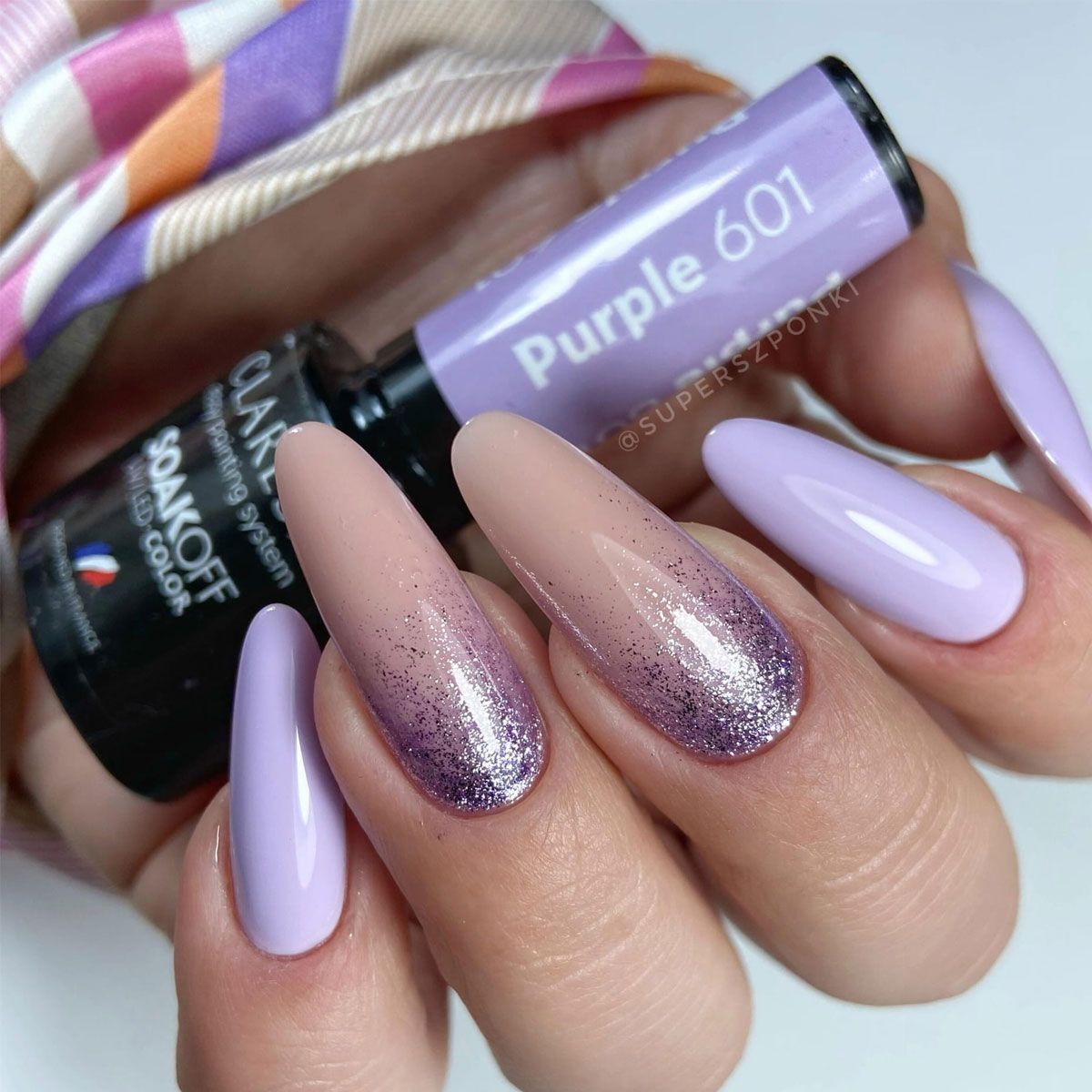 Claresa uv led gellak 5ml full glitter 6 purple