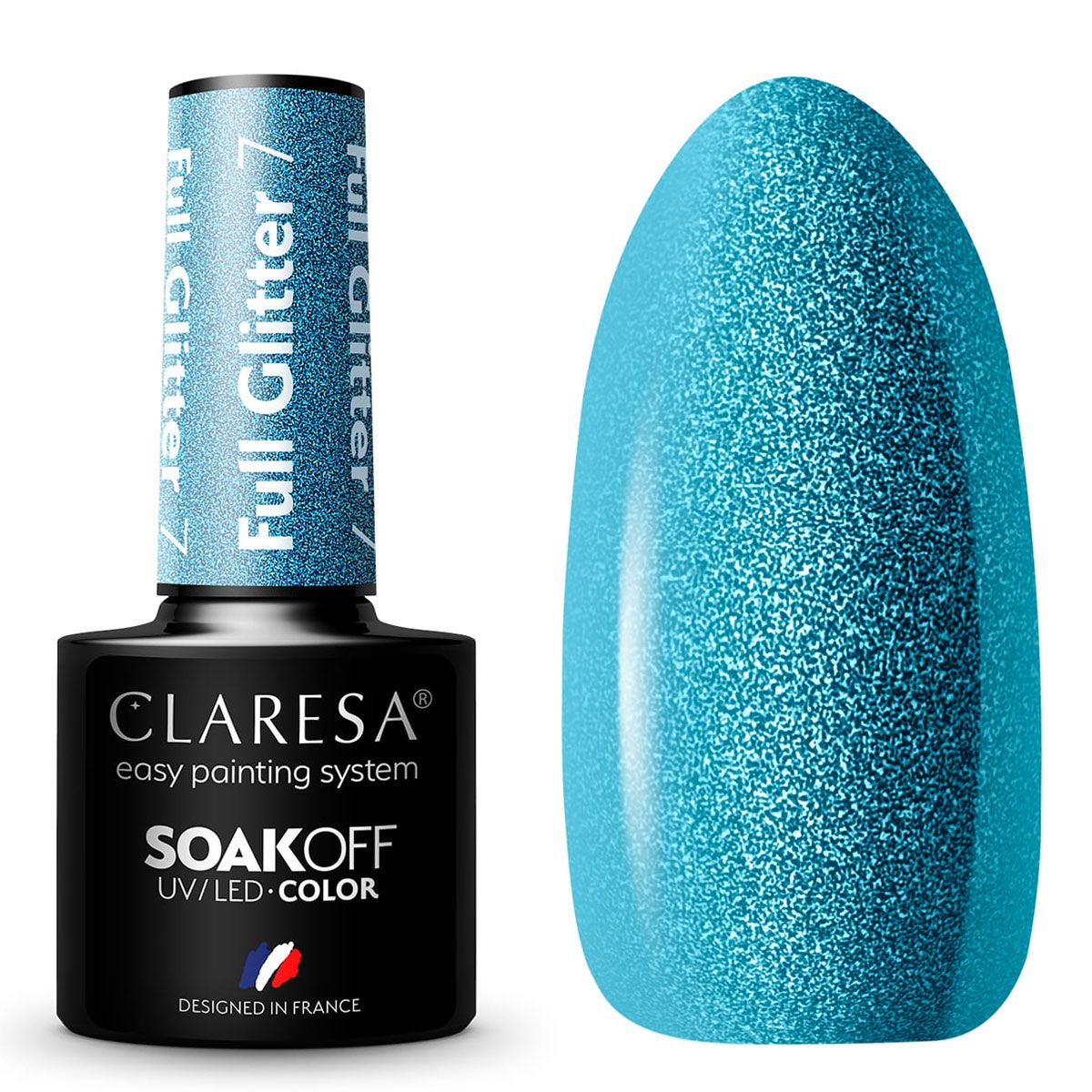 ClareSa Claresa UV LED Gellak 5ml Full glitter 7 Blu