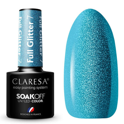 ClareSa Claresa UV LED Gellak 5ml Full glitter 7 Blu