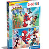 Clementoni puzzle puzzle Super Color Spidey e i suoi fantastici amici 2x60st.