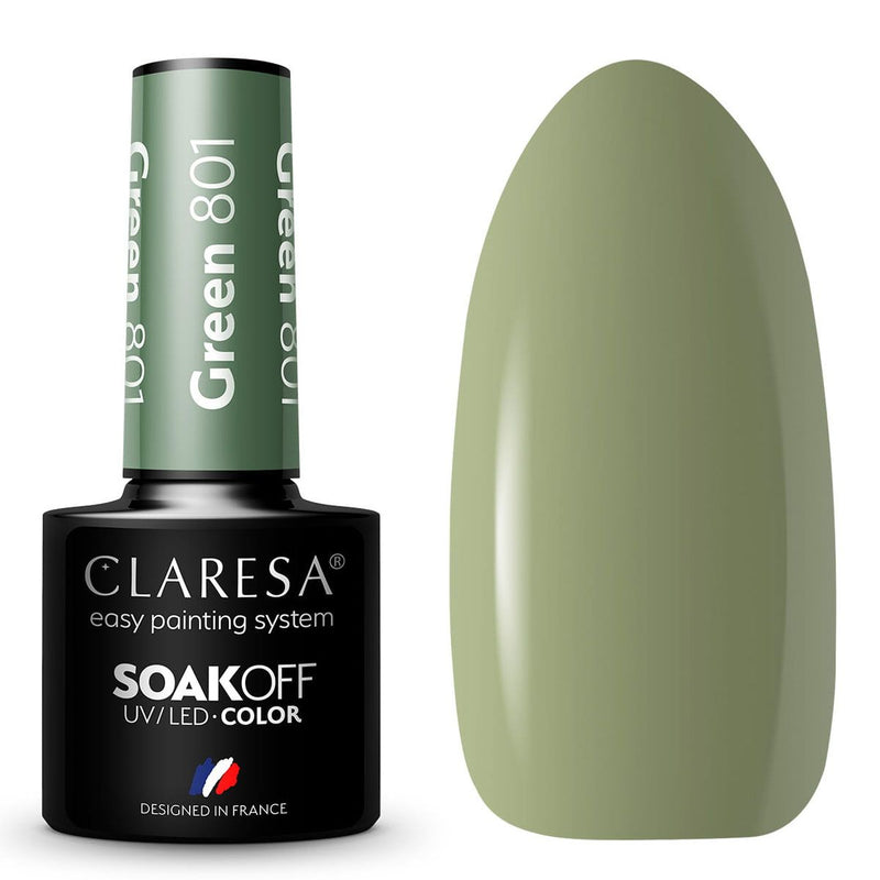 Claresa uv led gellak 5ml green 801 quiet forest