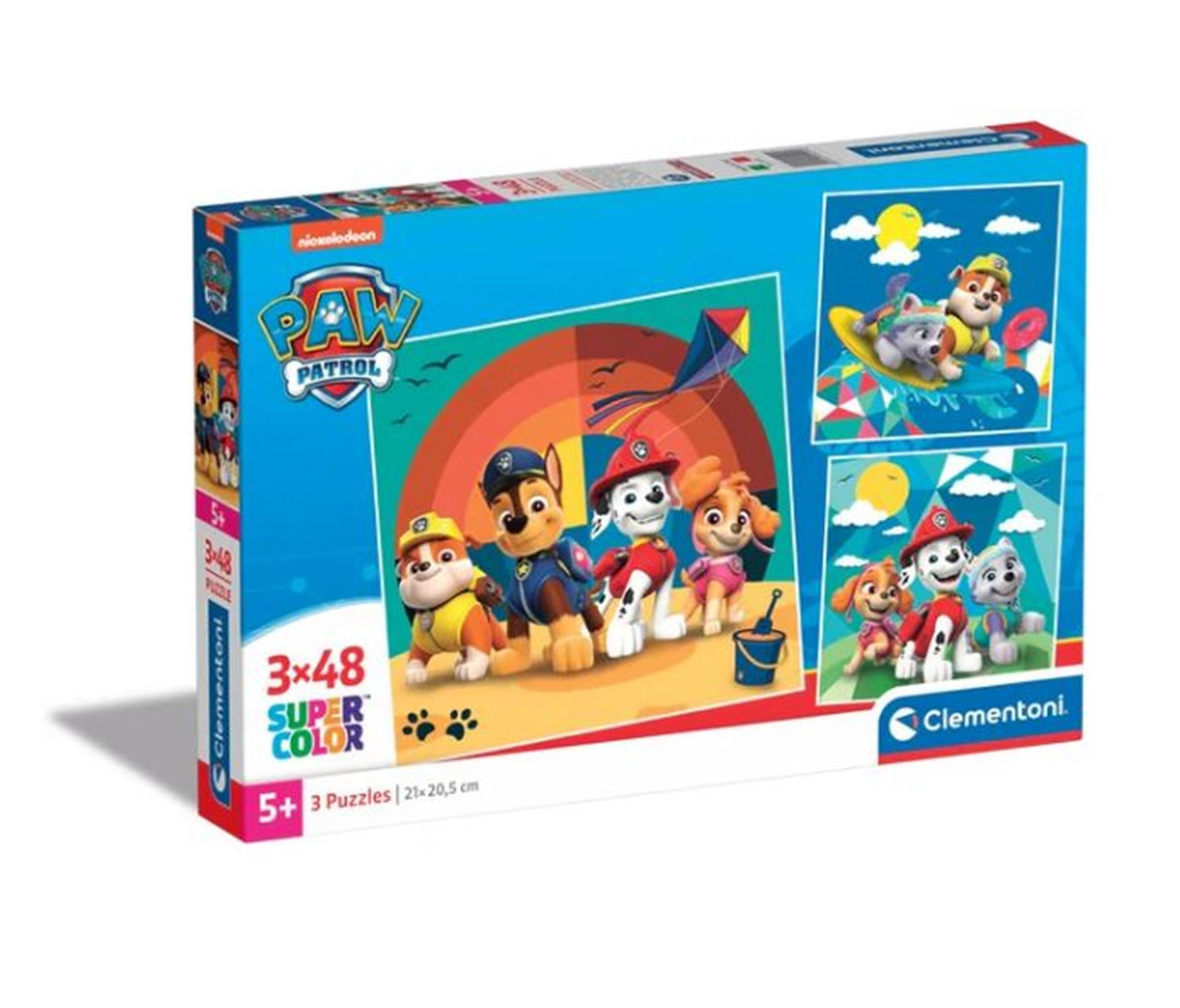 Clementoni puzzle puzzle Super Color Square Paw Patrol, 3x48st.