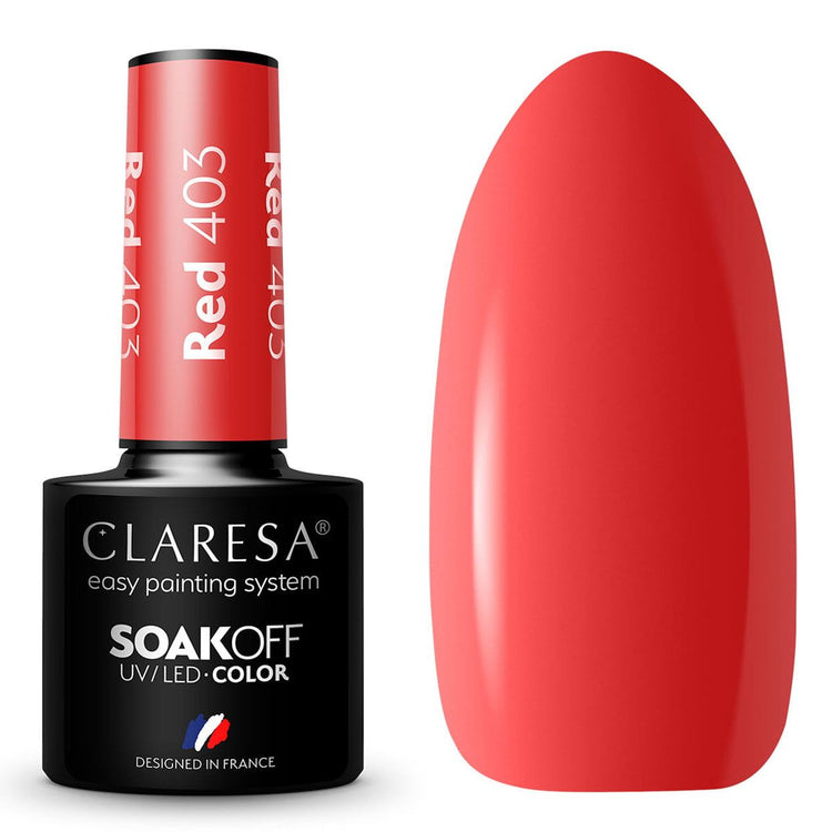 Claresa Esmalte Gel UV LED 5ml Rojo 403 Sunny Garden