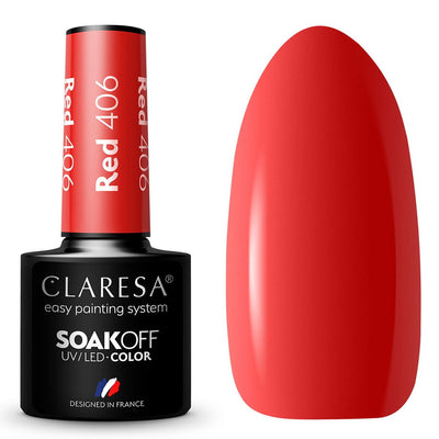 Claresa Claresa UV LED Gellak 5ml Red 406 Explosión de arco iris